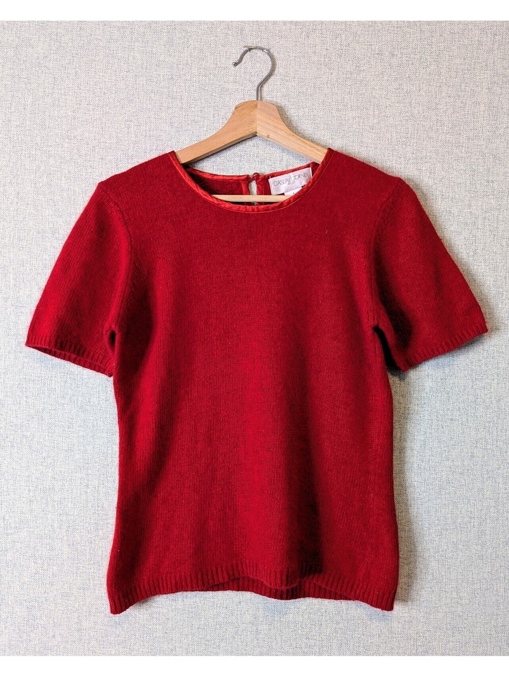 Vintage silk & angora blend fluffy knit sweater top